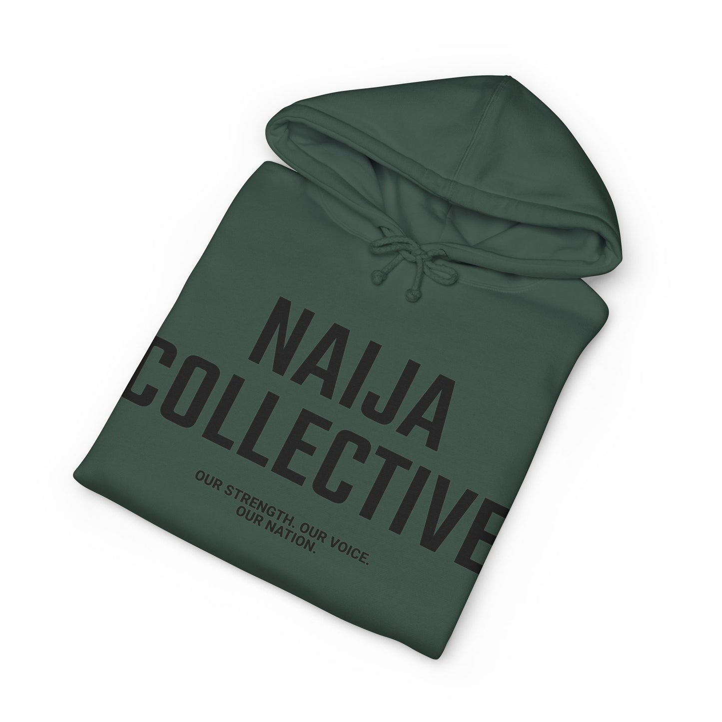 Naija Collective Hoodie — Nigerian Pride Pullover with 'Naija Collective' Text