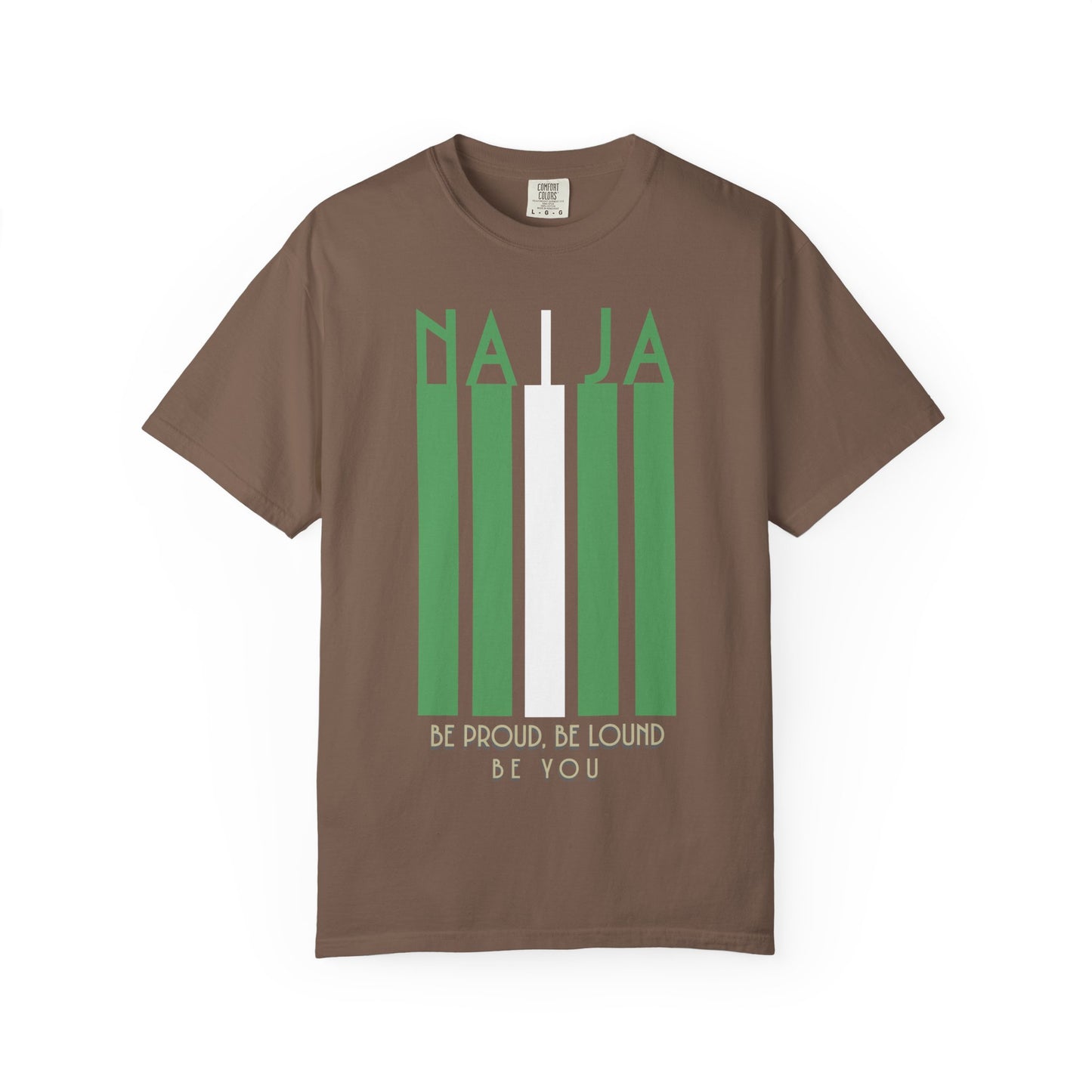 Naija Proud Colors - Unisex Garment-Dyed T-shirt, Casual Wear, Graphic Tee, Gift for Him/Her, Streetwear Fashion