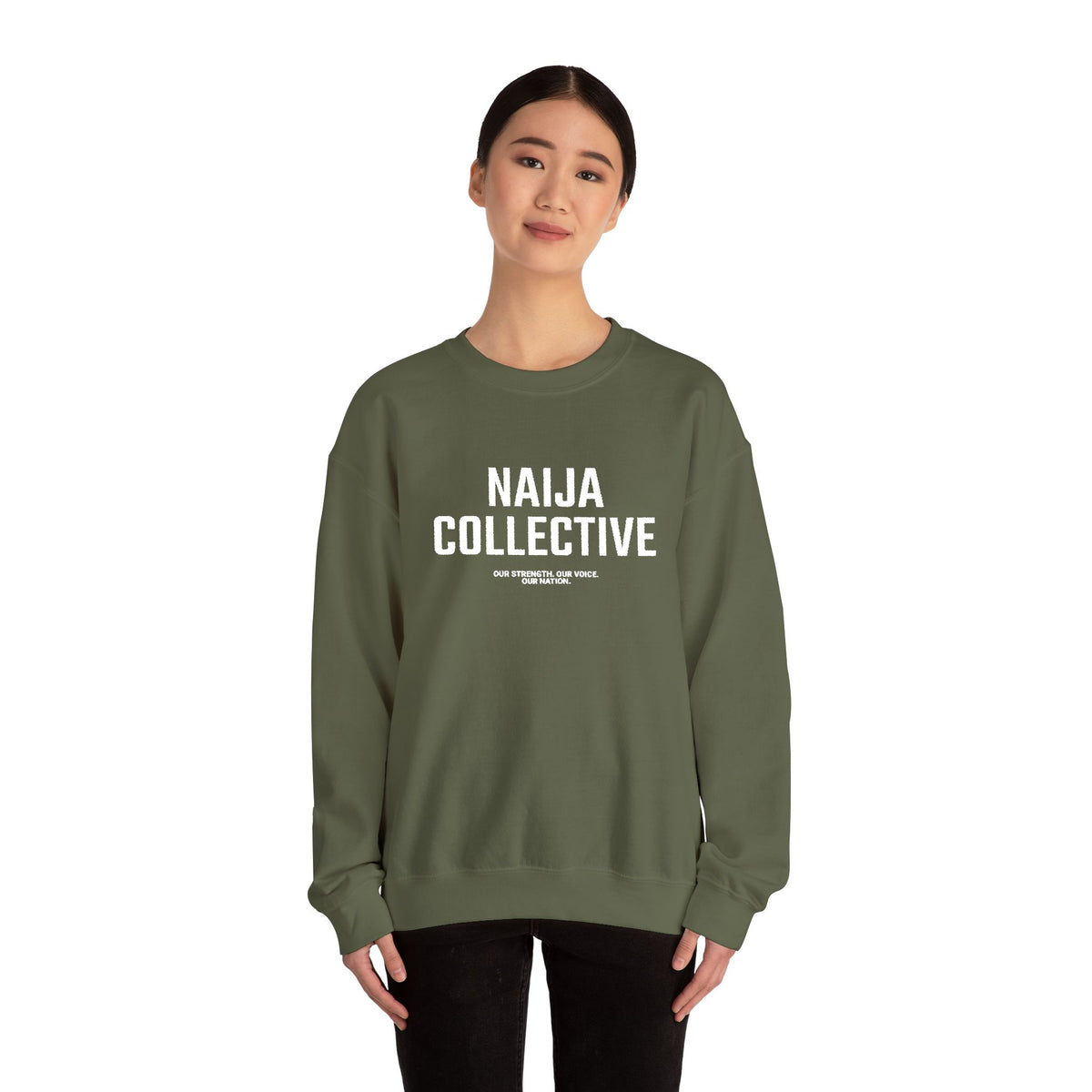 Embroidered Naija Collective Sweatshirt - Cozy Unisex Crewneck