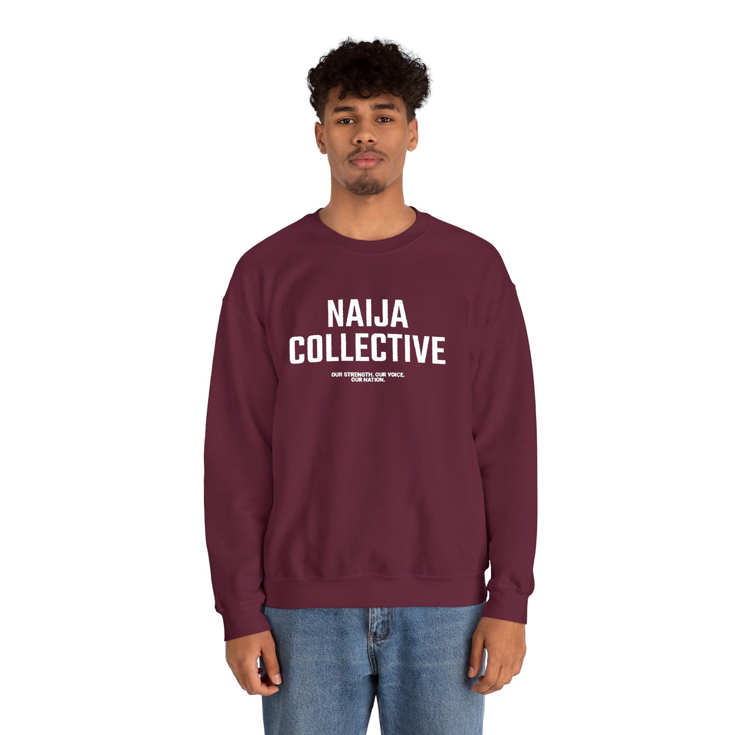 Embroidered Naija Collective Sweatshirt - Cozy Unisex Crewneck