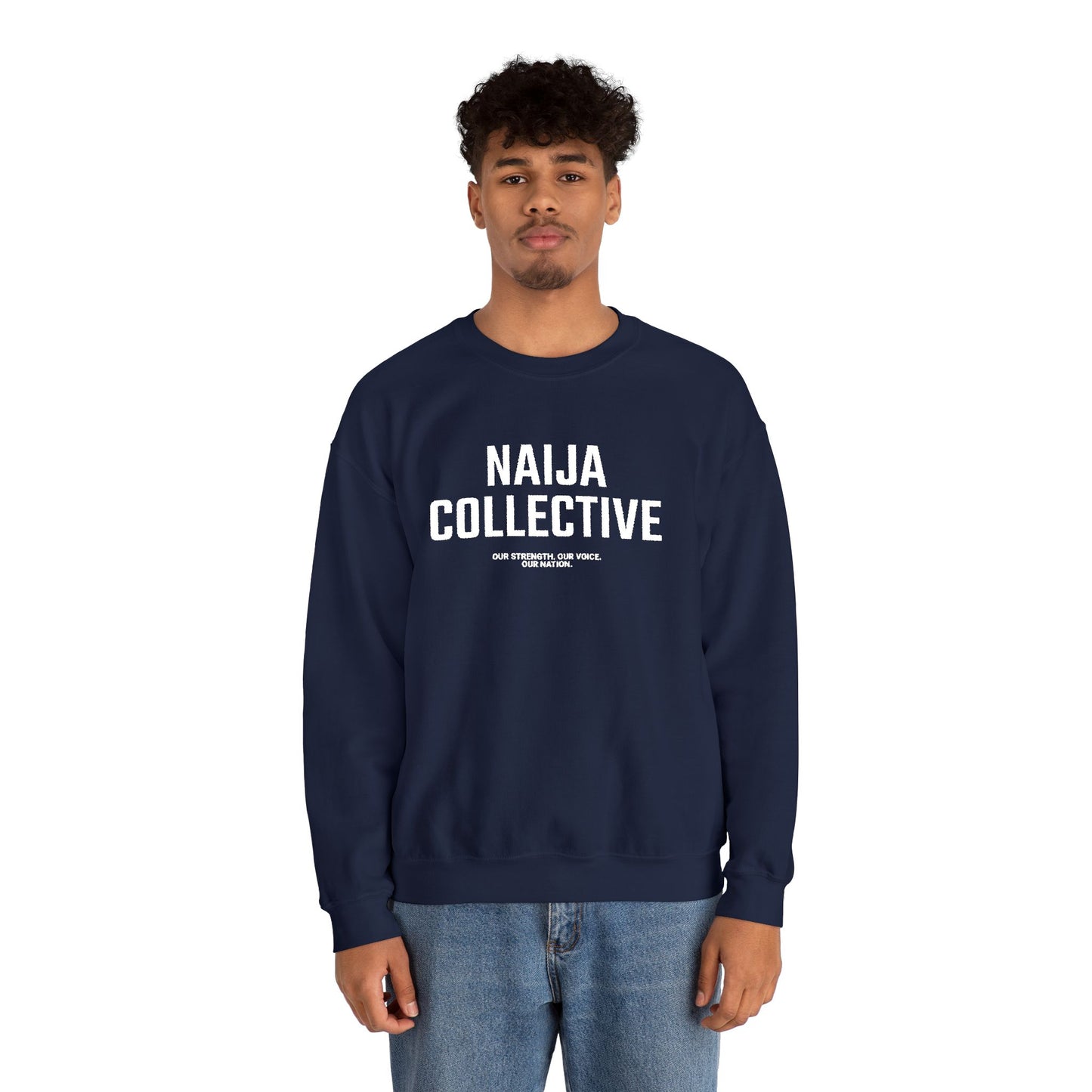 Embroidered Naija Collective Sweatshirt - Cozy Unisex Crewneck