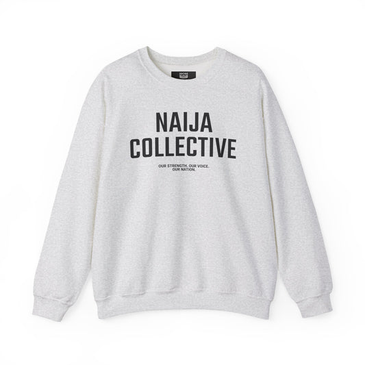 Embroidered Naija Collective Light Color Sweatshirt - Unisex Crewneck