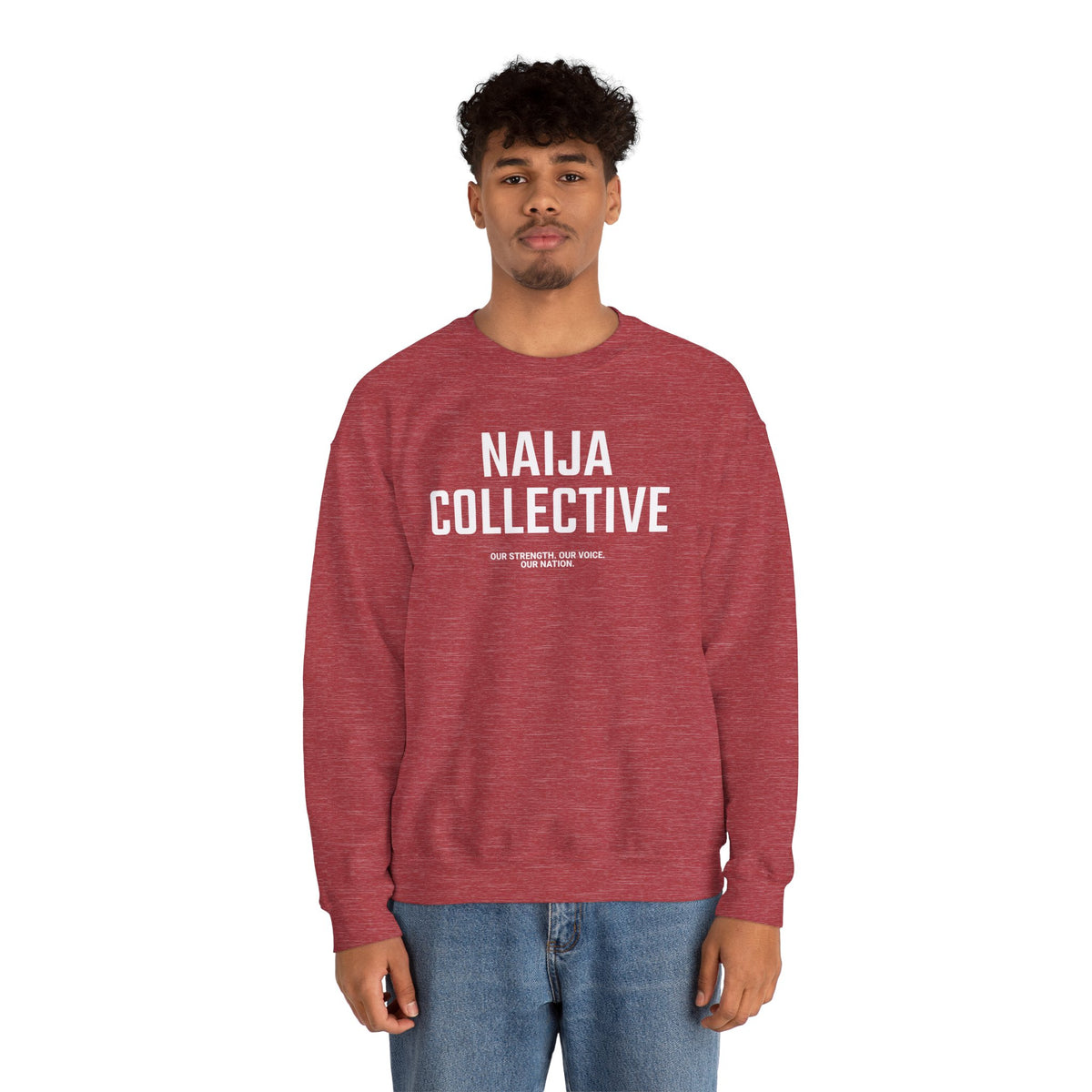 Embroidered Naija Collective Sweatshirt - Cozy Unisex Crewneck