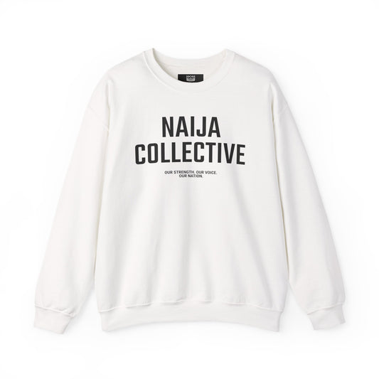 Embroidered Naija Collective Light Color Sweatshirt - Unisex Crewneck