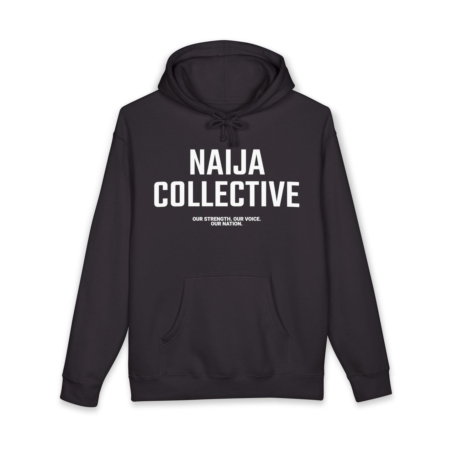 Naija Collective Hoodie — Nigerian Pride Pullover with 'Naija Collective' Text