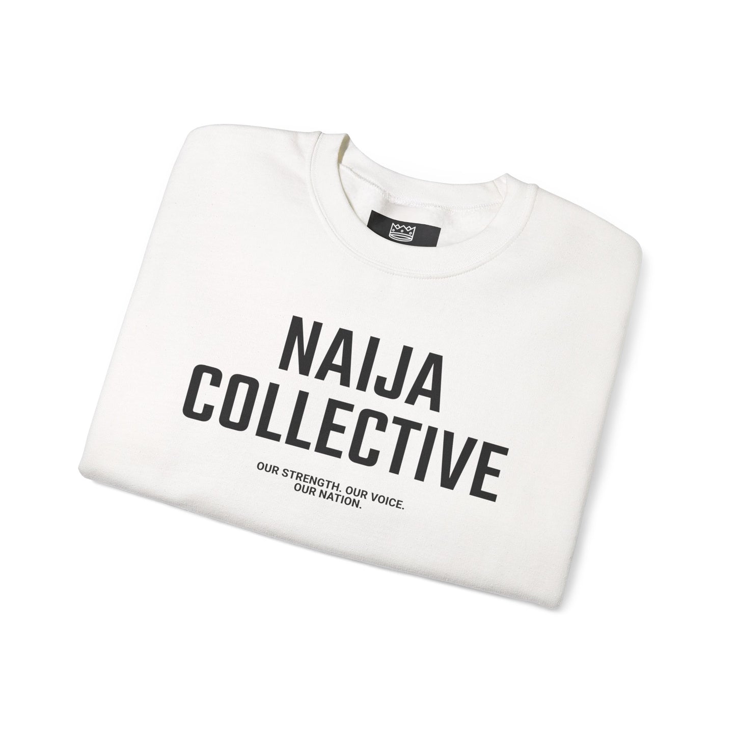Embroidered Naija Collective Light Color Sweatshirt - Unisex Crewneck