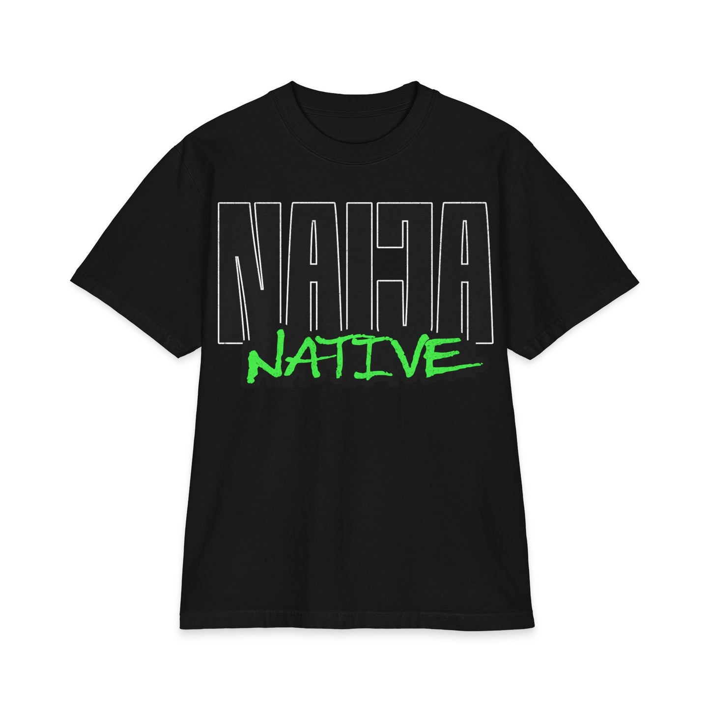 Naija Native Graphic T-Shirt — Green Drip Streetwear Tee