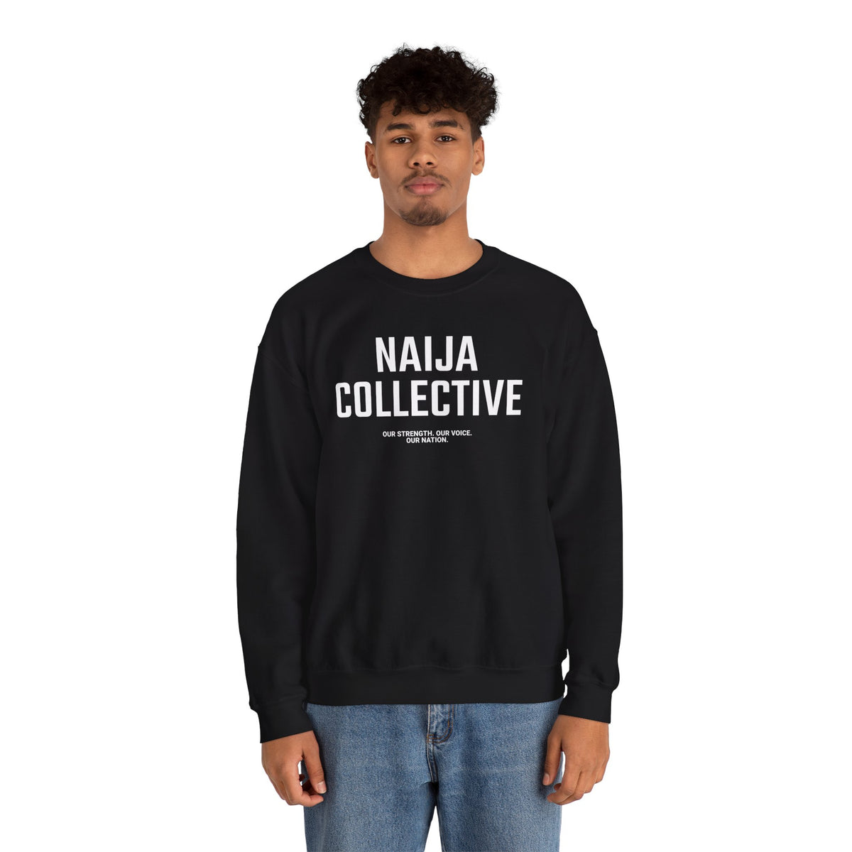 Embroidered Naija Collective Sweatshirt - Cozy Unisex Crewneck