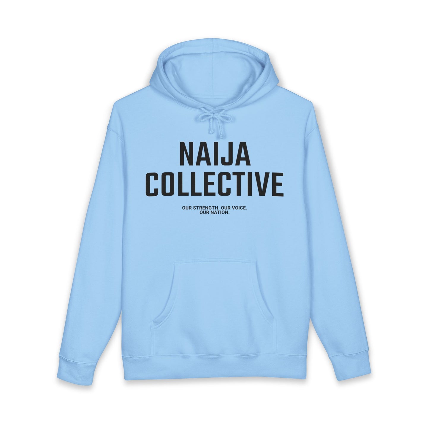 Naija Collective Hoodie — Nigerian Pride Pullover with 'Naija Collective' Text