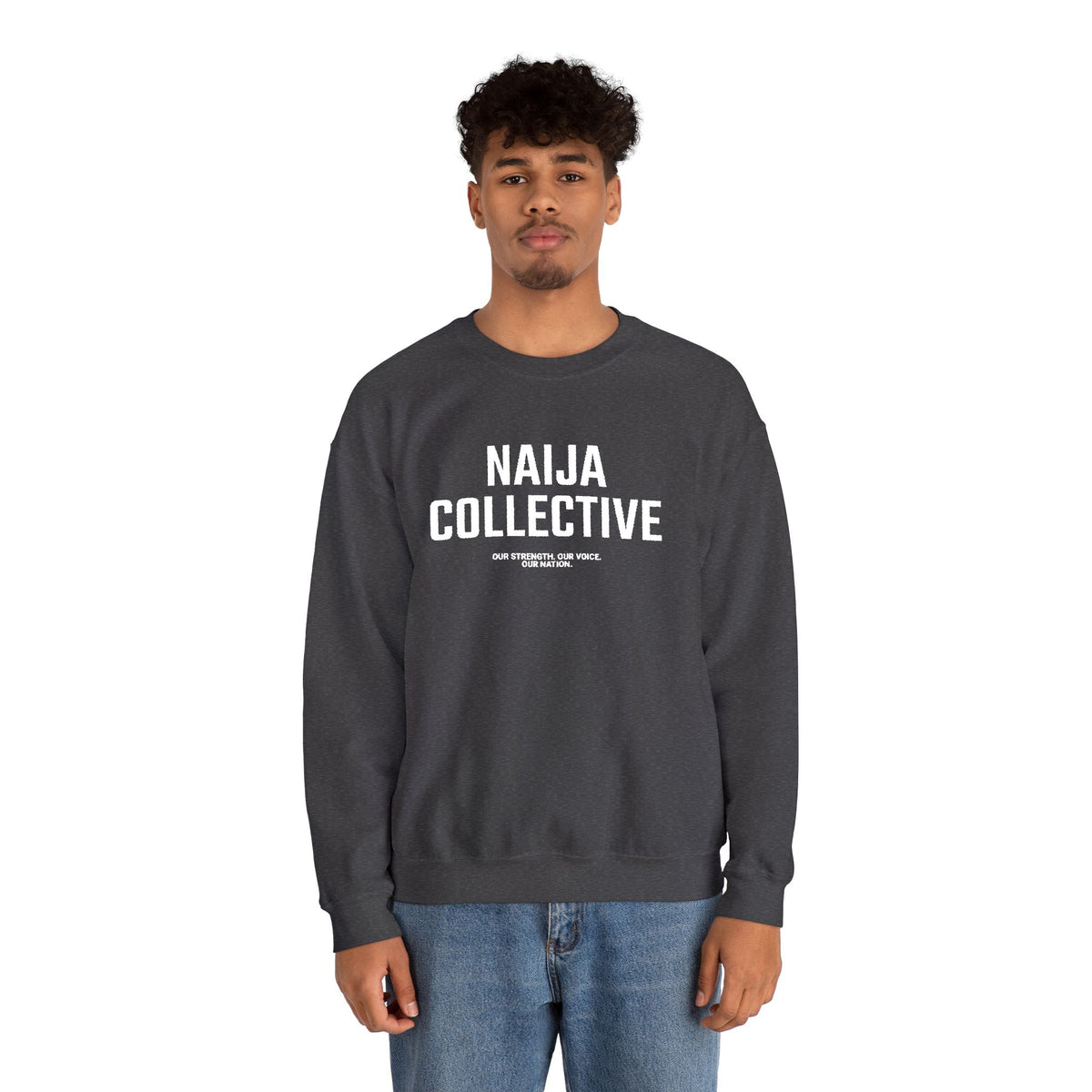 Embroidered Naija Collective Sweatshirt - Cozy Unisex Crewneck