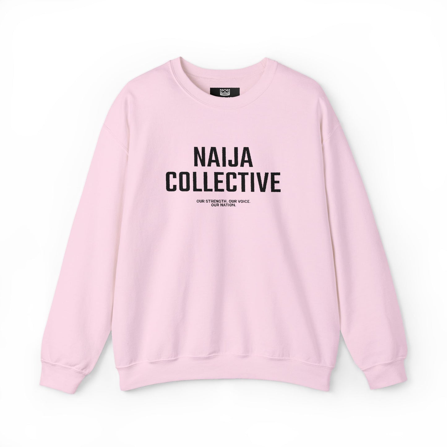 Embroidered Naija Collective Light Color Sweatshirt - Unisex Crewneck
