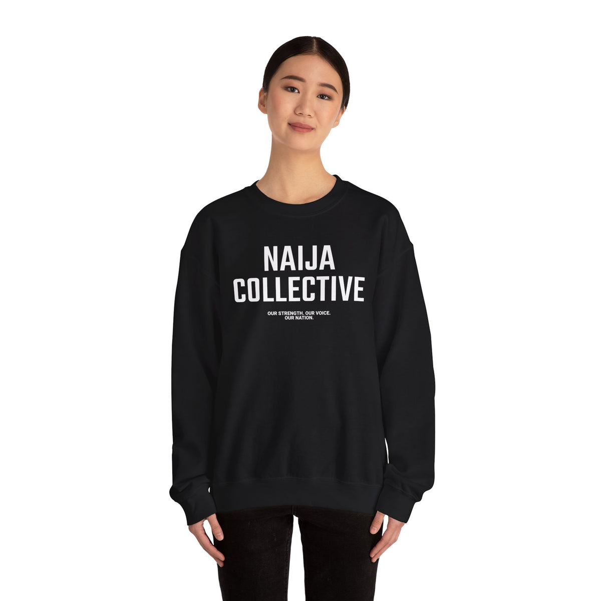 Embroidered Naija Collective Sweatshirt - Cozy Unisex Crewneck