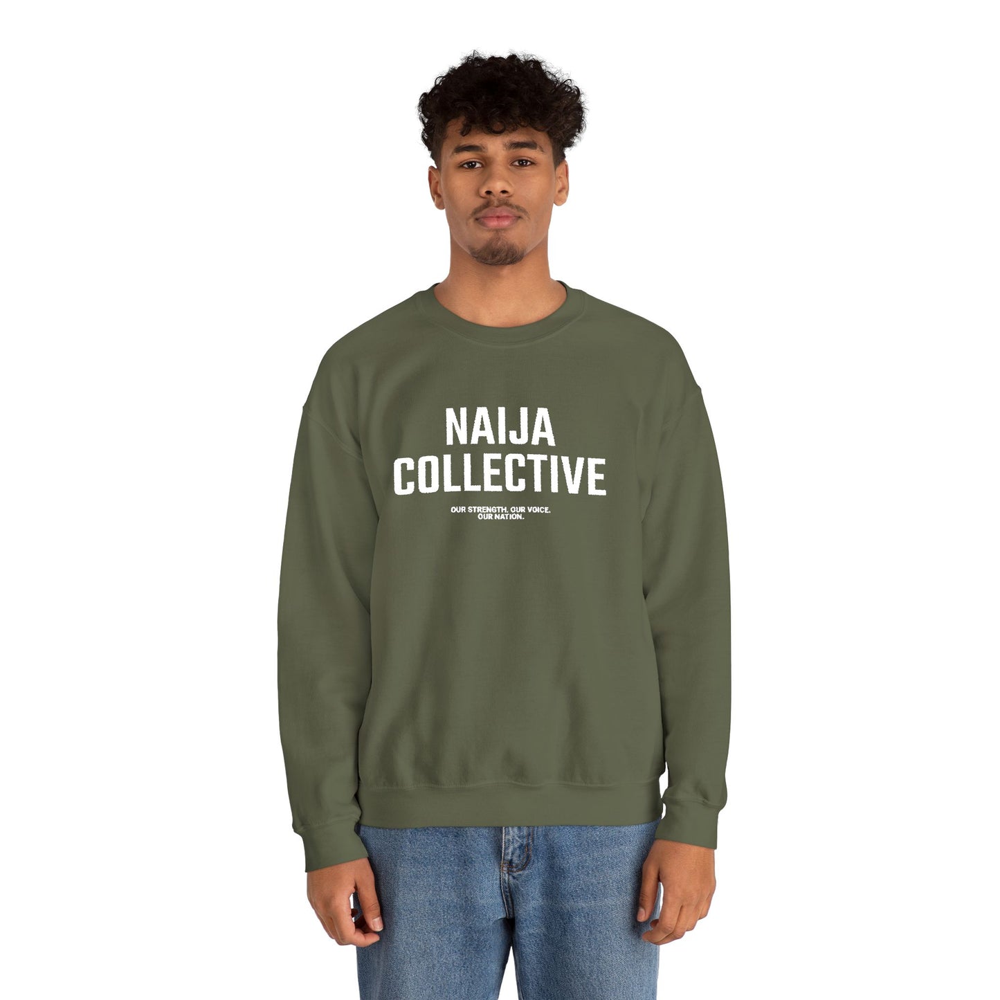 Embroidered Naija Collective Sweatshirt - Cozy Unisex Crewneck