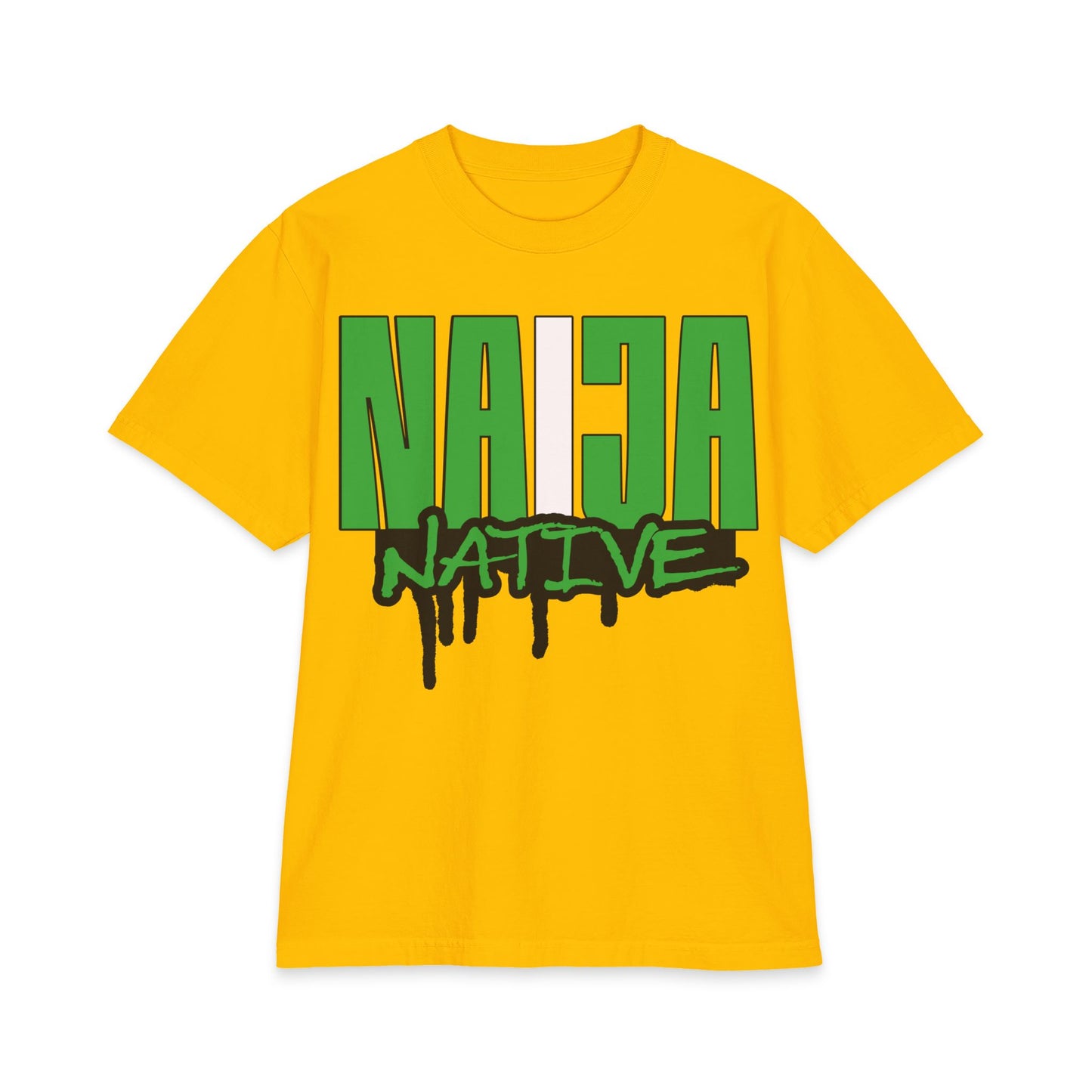 Naija Native Graphic T-Shirt — Green Drip Streetwear Tee