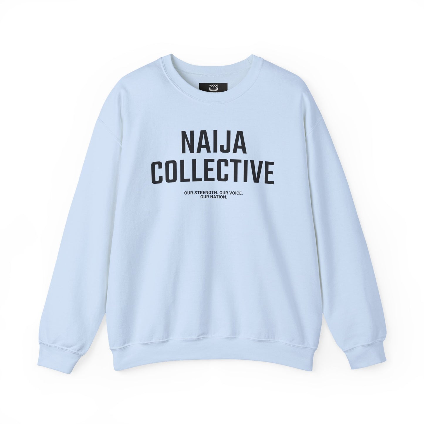 Embroidered Naija Collective Light Color Sweatshirt - Unisex Crewneck