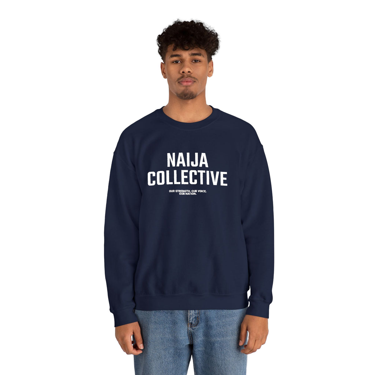 Embroidered Naija Collective Sweatshirt - Cozy Unisex Crewneck
