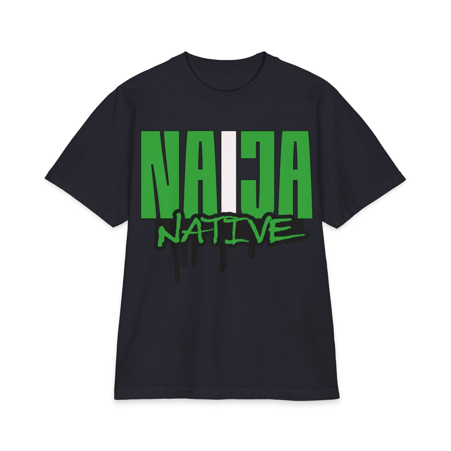 Naija Native Graphic T-Shirt — Green Drip Streetwear Tee