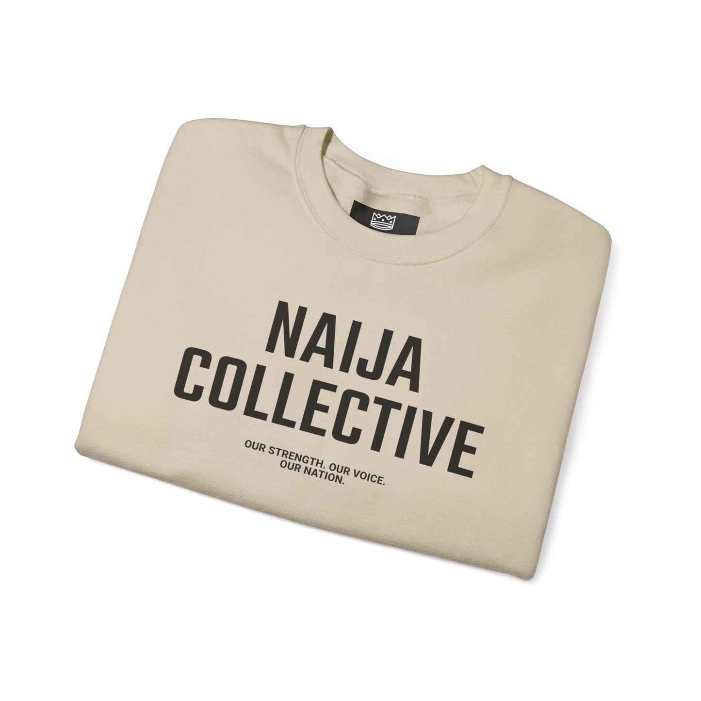 Embroidered Naija Collective Light Color Sweatshirt - Unisex Crewneck