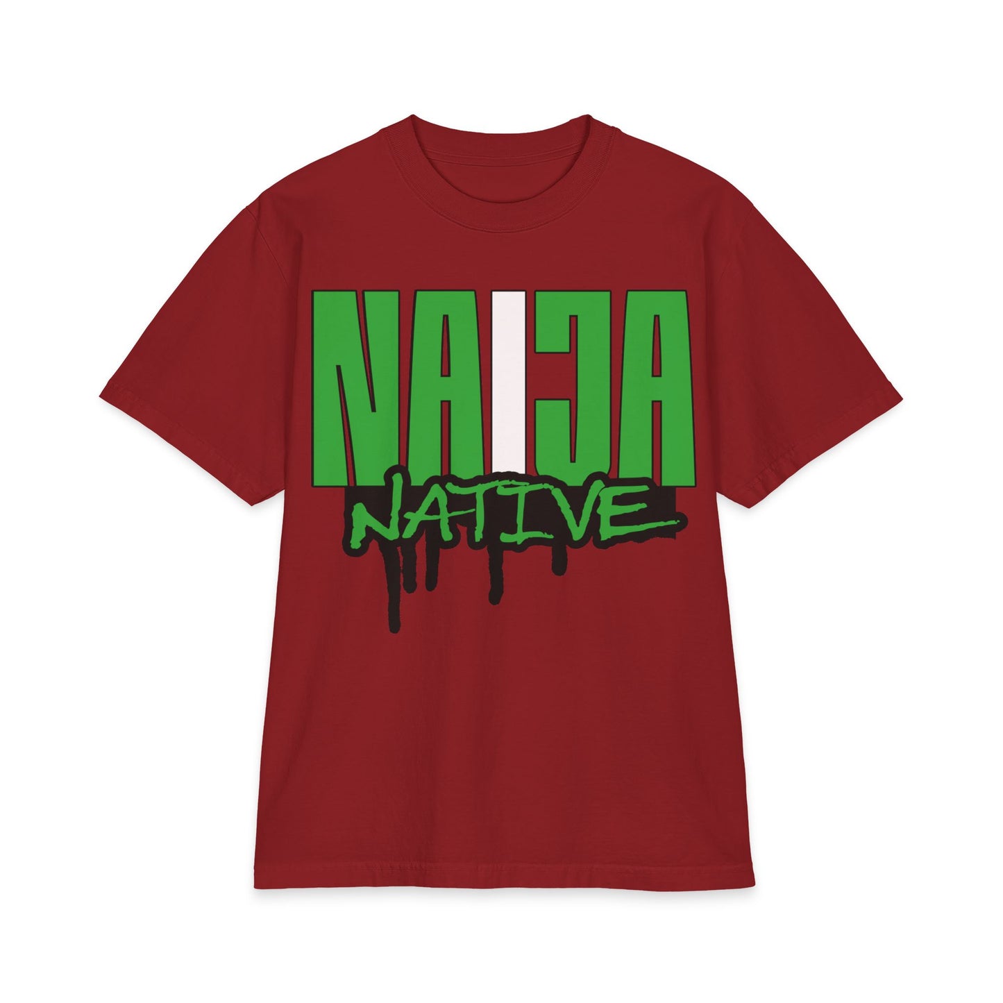 Naija Native Graphic T-Shirt — Green Drip Streetwear Tee