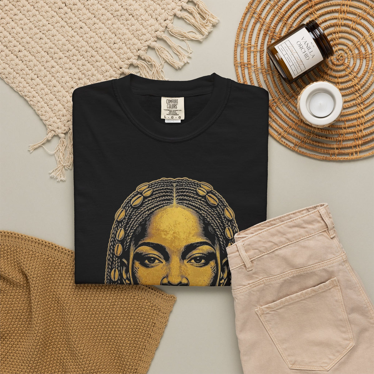 The Fulani Maiden Graphic Tee — Classic Black